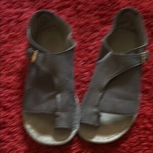 Chic Gray Open-Toe Sandals